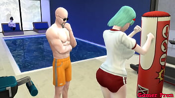 Bulma Krásná Manželka Sexuálně Vyškolená Mistrem Roshi Paroháč Manžel