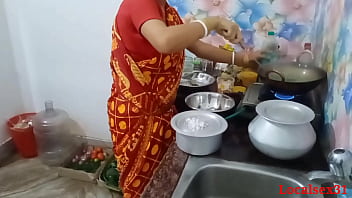 Helyi indiai vörös Saree feleség szex Ranna Ghorral (